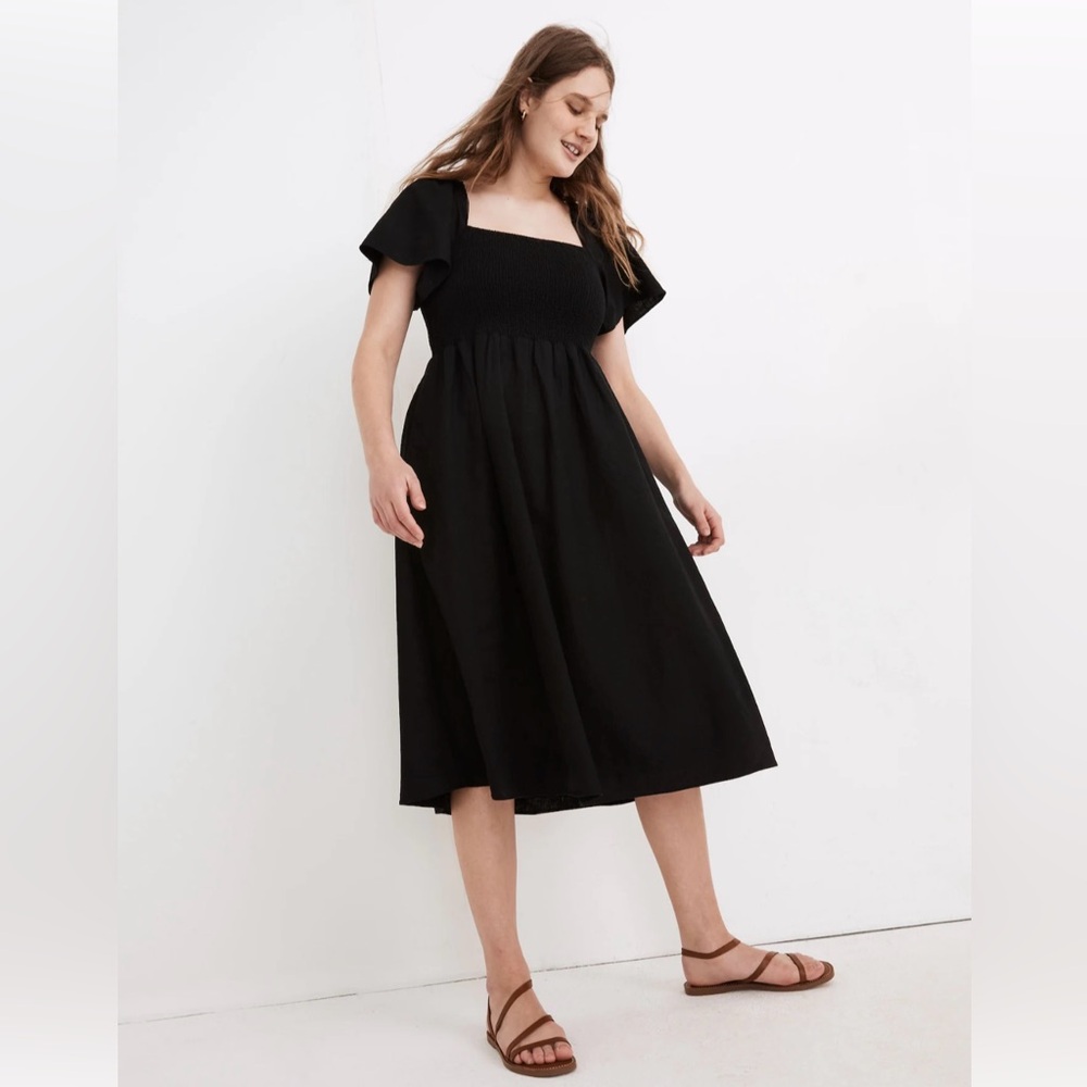 Madewell Lucie Smocked Midi Dress